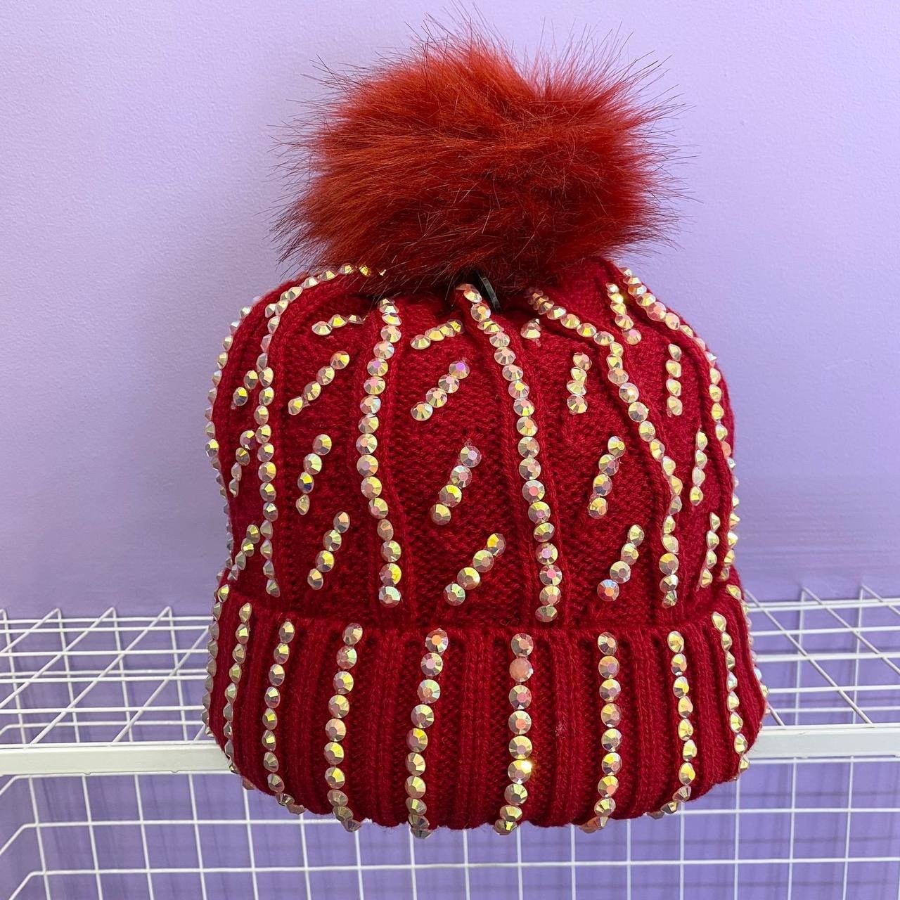 шапка зимняя женская вязаная с помпоном,шапка вязаная с помпон,шапка с помпонами,вязаная шапка,белая зимняя вязаная шапка