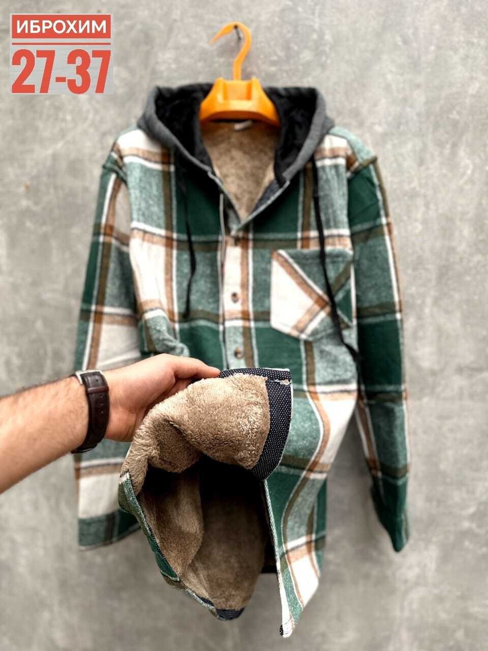 рубашка теплая в клетку с капюшоном,рубашка в клетку с капюшоном,рубашка в клетку теплая с капюшоном универсальная,рубашка теплая в клетку,утепленная рубашка в клетку