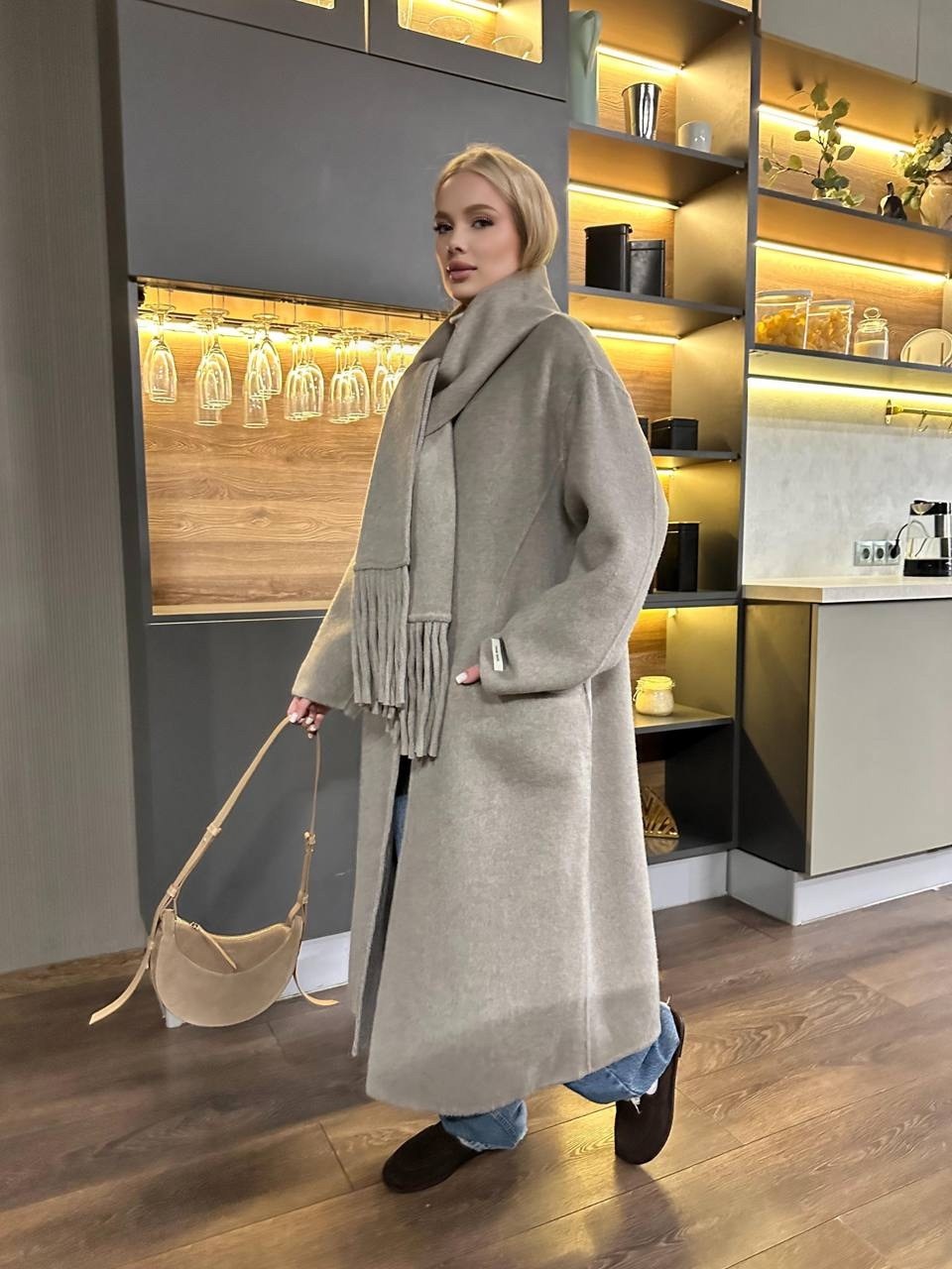 оверсайз пальто женское,пальто модное,пальто оверсайз,стильное пальто,серое пальто