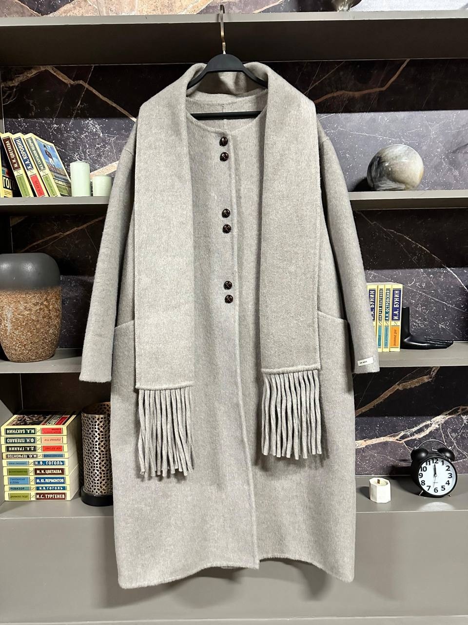 оверсайз пальто женское,пальто модное,пальто оверсайз,стильное пальто,серое пальто