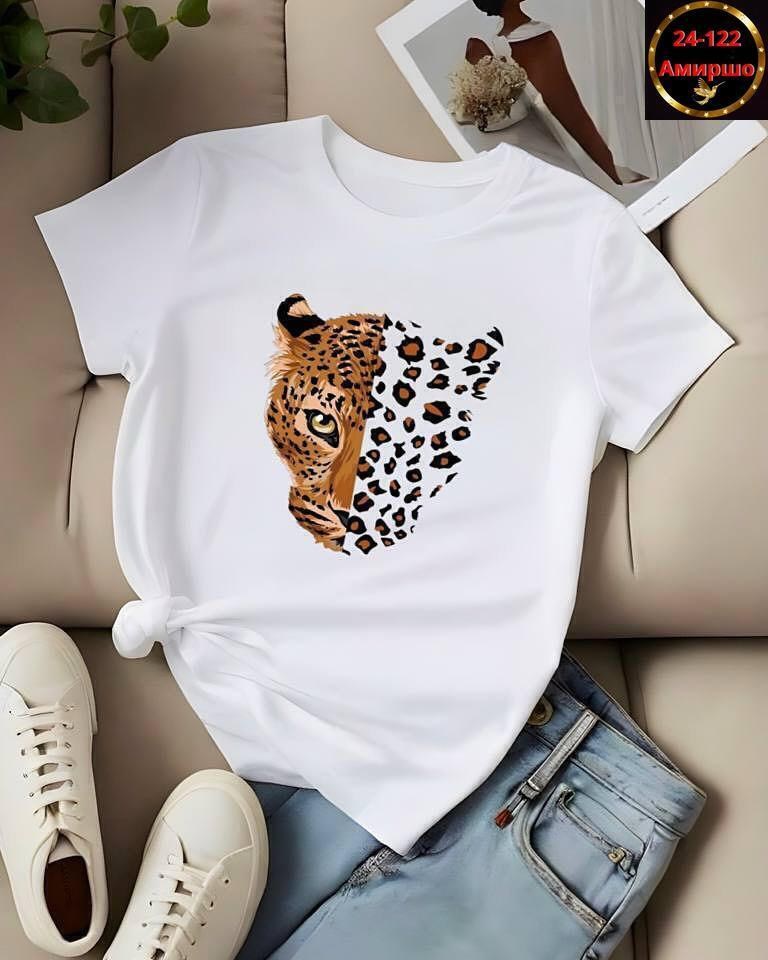 футболка с леопардом,женские футболки,стильная футболка с принтом,женские футболки с принтом,футболки и майки