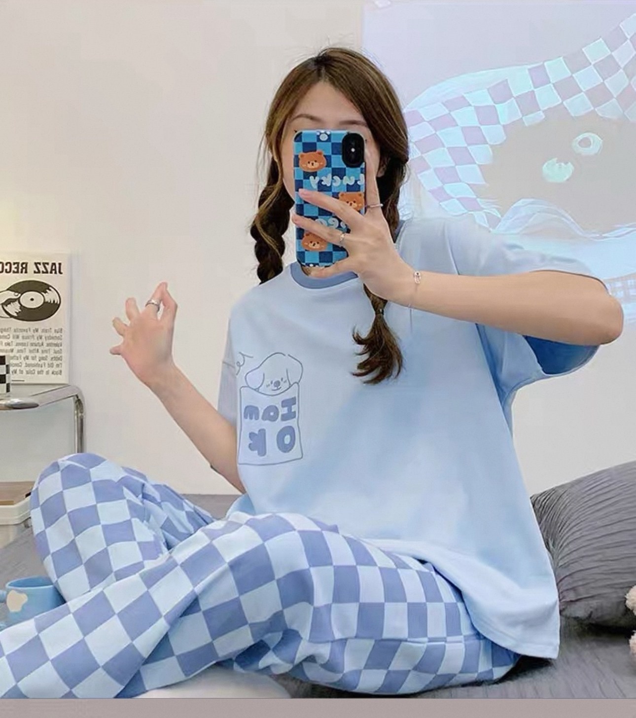 пижама домашний одежда,стильная пижама,пижама корейская,пижамы женски,пижама с санрио