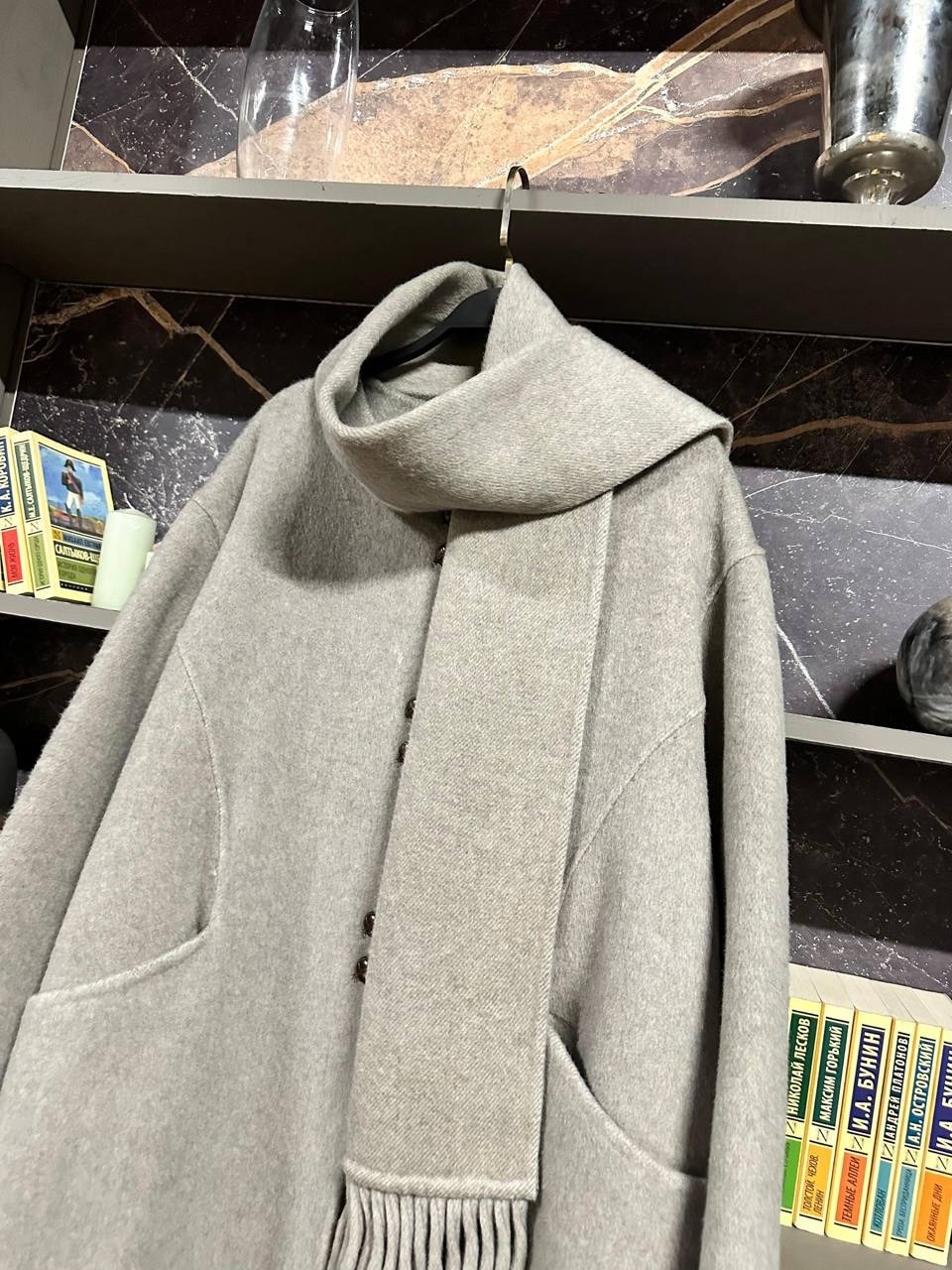 оверсайз пальто женское,пальто модное,пальто оверсайз,стильное пальто,серое пальто