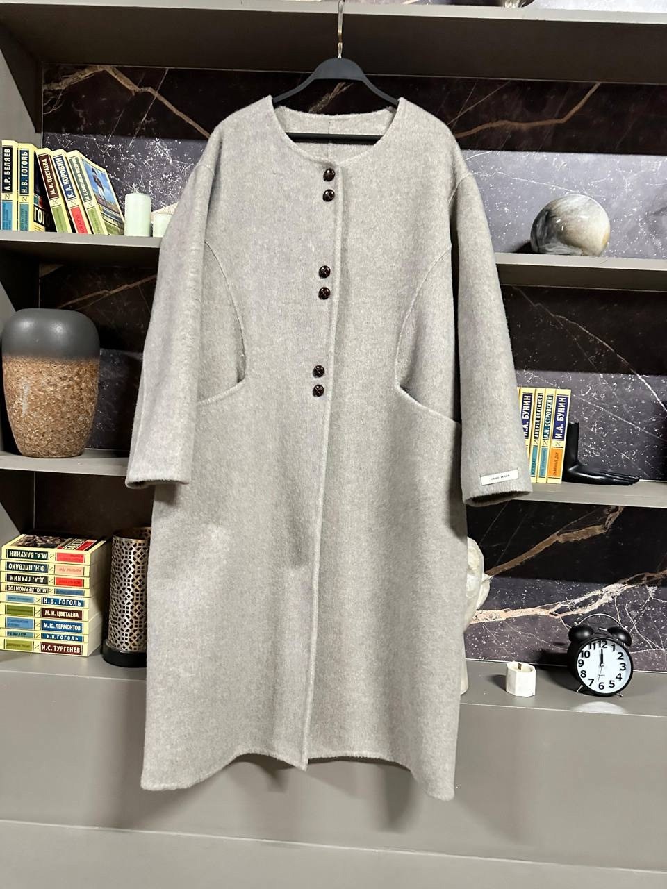 оверсайз пальто женское,пальто модное,пальто оверсайз,стильное пальто,серое пальто