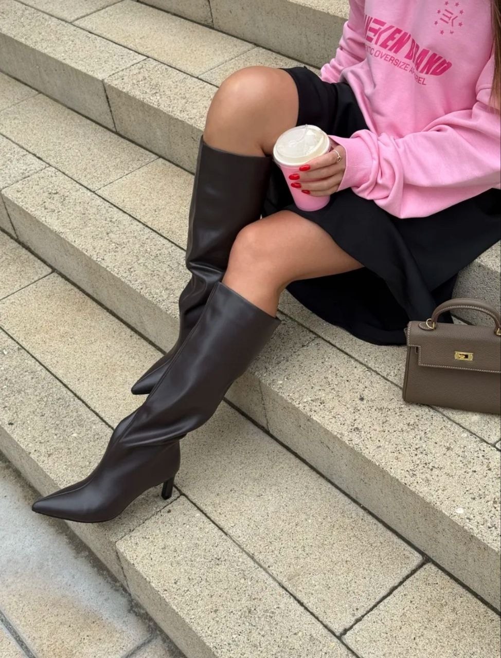 сапоги на шпильках,женские сапоги,сапоги трубы на каблуке,сапожки,сапоги высокие женские