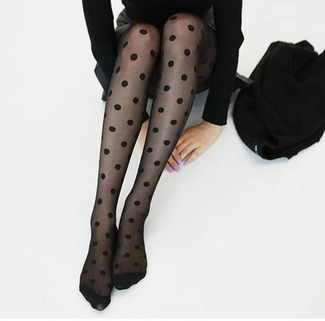 колготки женские в горошек,колготки в горошек,капроновые колготки в горошек,колготки в крупный горох,колготки в крупный горошек