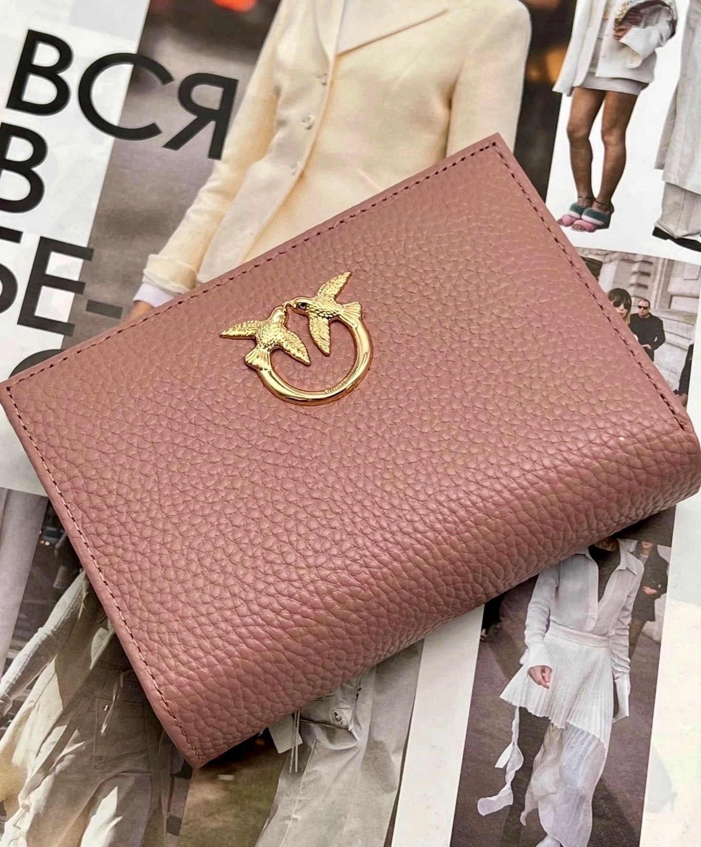 кошелек pinko,кошелек пинко женский,кошелек pinko розовый,женские кошельки,кошелек pinko love birds