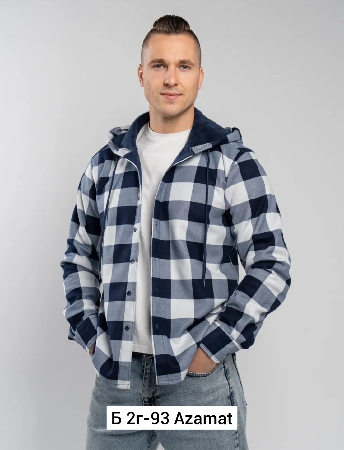 рубашка теплая в клетку с капюшоном apui,рубашка теплая с начесом,рубашка в клетку,рубашка с капюшоном,стильная рубашка