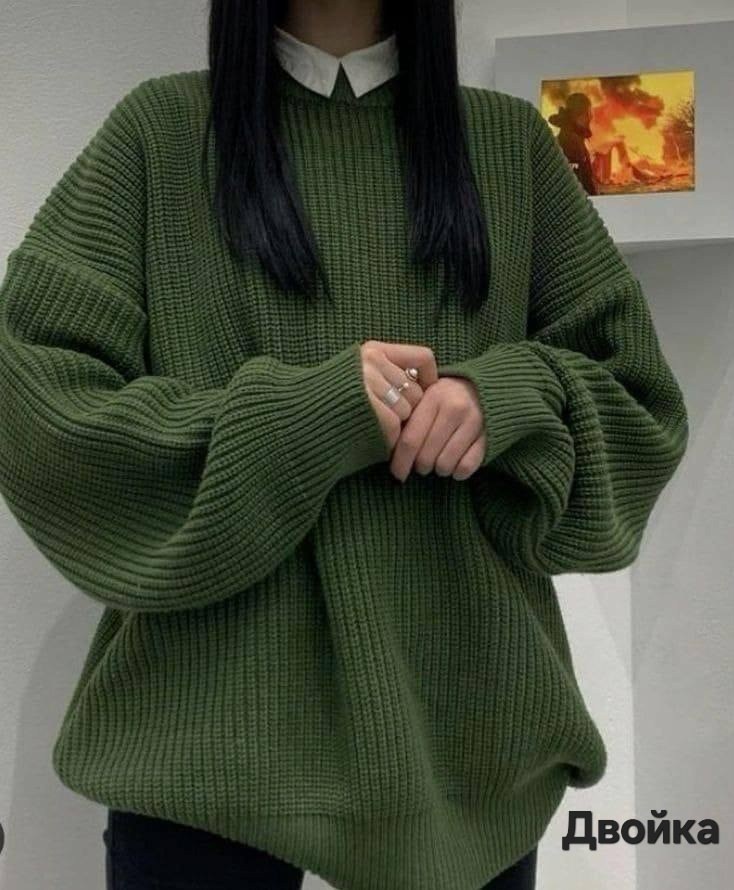cвитер вязаный оверсайз,свитер шерсть,свитер,модные свитера,джемпер женский вязаный оверсайз