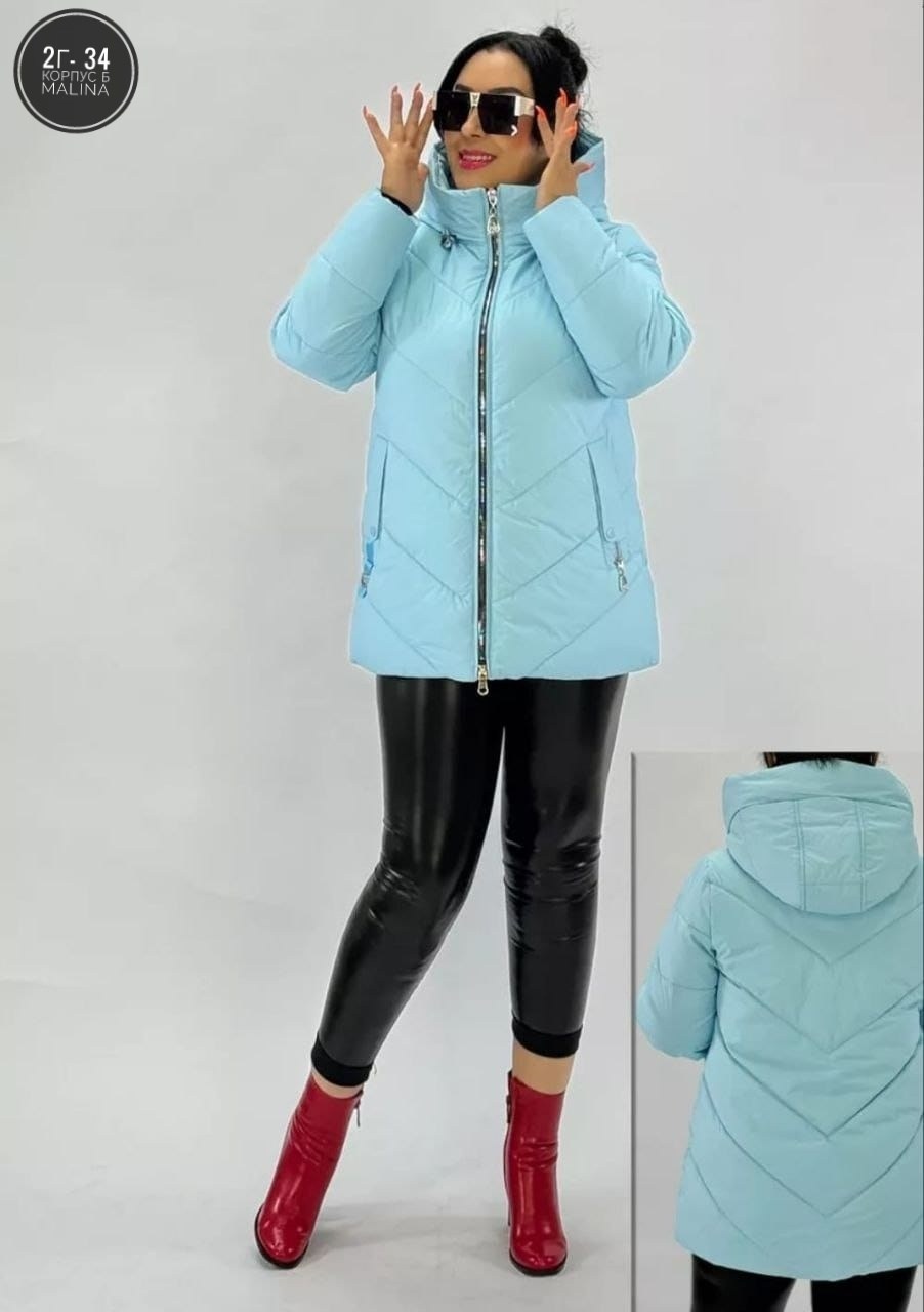 куртка больших размеров демисезонная bloom fashion,куртка женская,зимние куртки,зимние женские куртки,куртка демисезонная