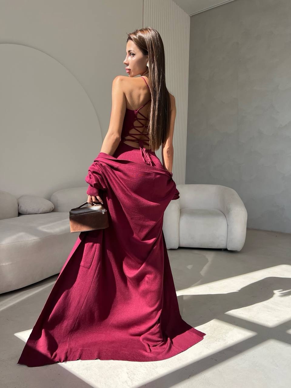 платье с завязками,платье с открытой спиной,вязаное платье,платье,платье с открытой спинкой