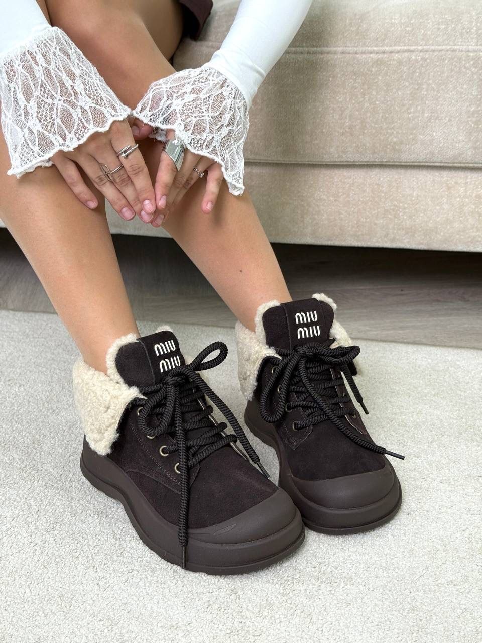 , женская,зимняя ,ботинки с мехом, на зиму