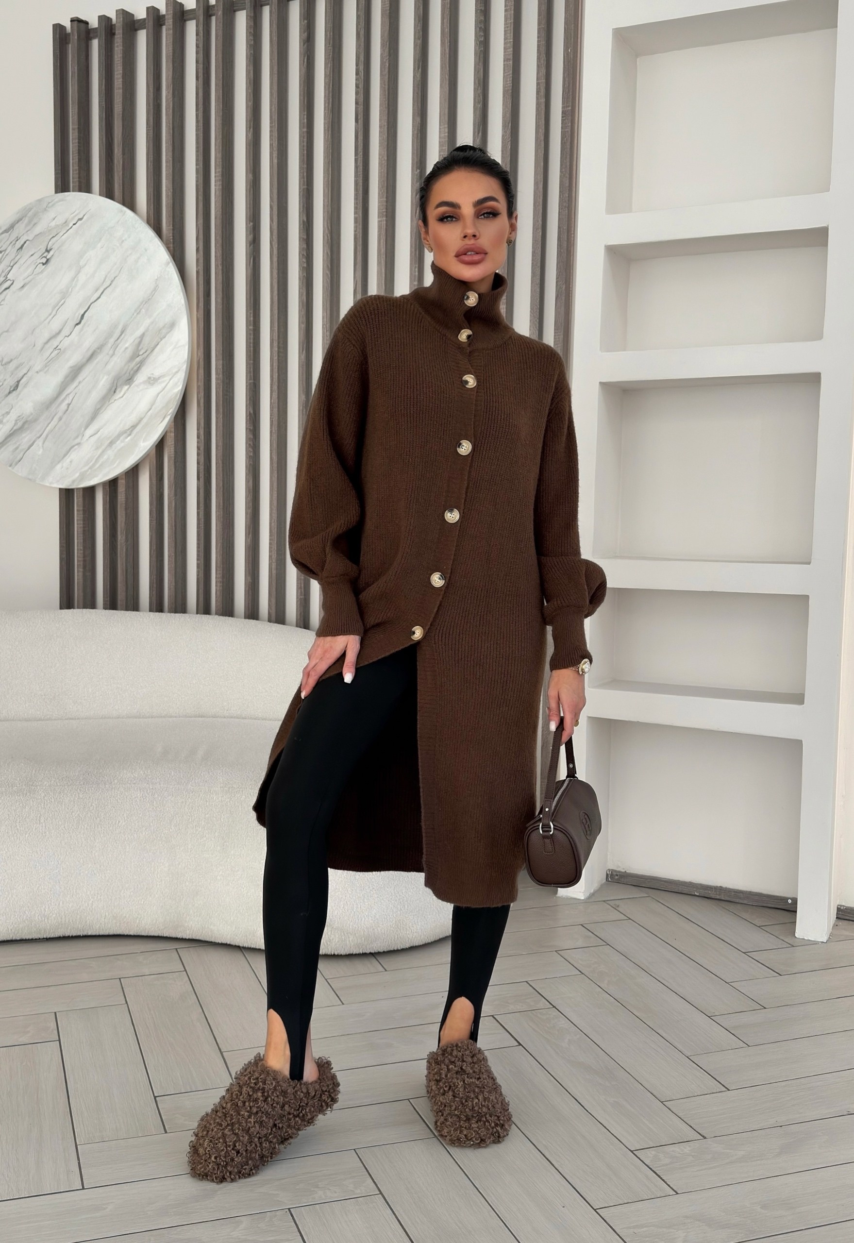 элегантные кардиганы,коричневый кардиган,кардиган стильный,удлиненный кардиган,кардиган