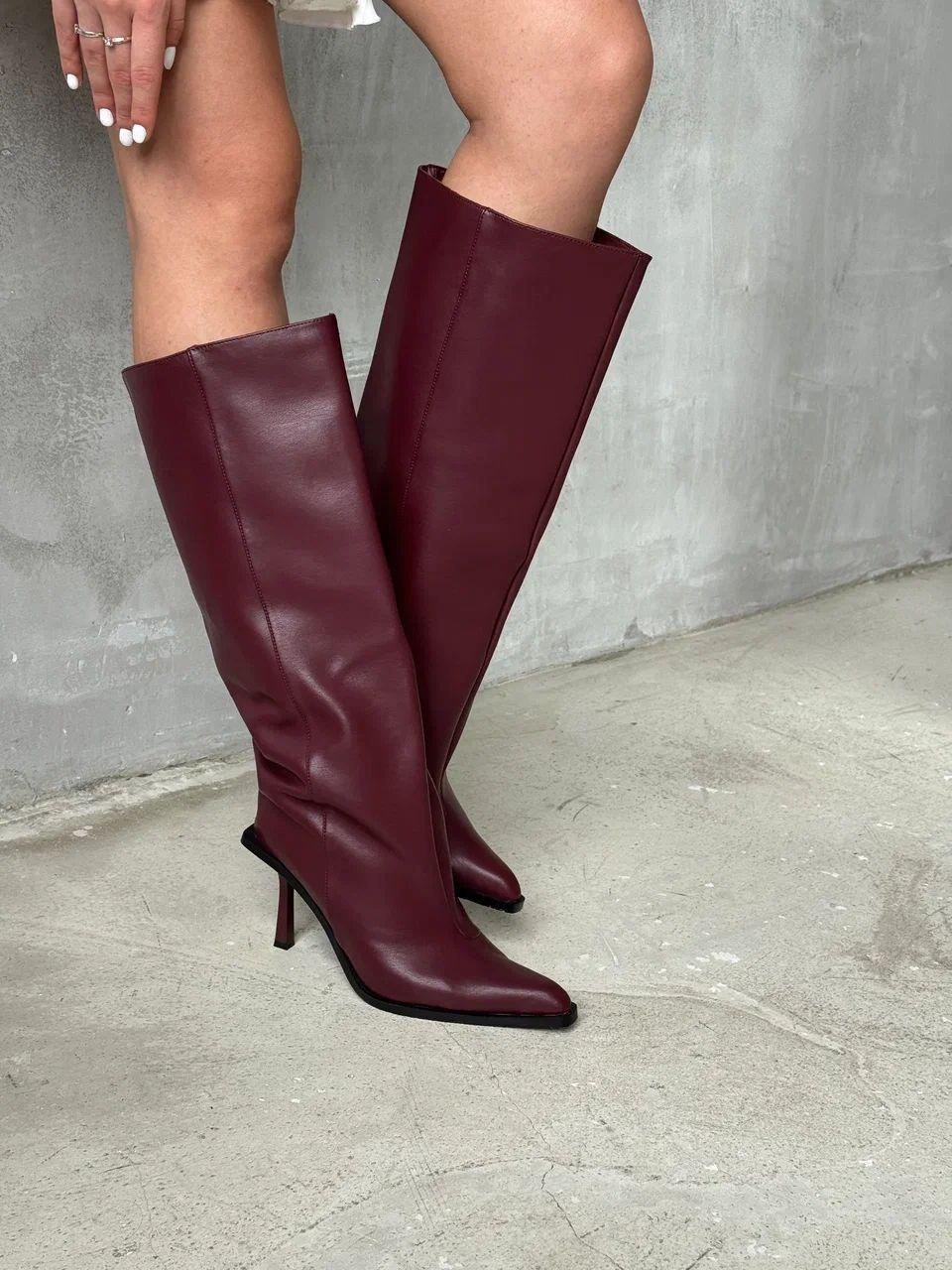 женские сапоги,высокие сапоги,высокие кожаные сапоги бордовые,кожаные сапоги,бордовые сапоги