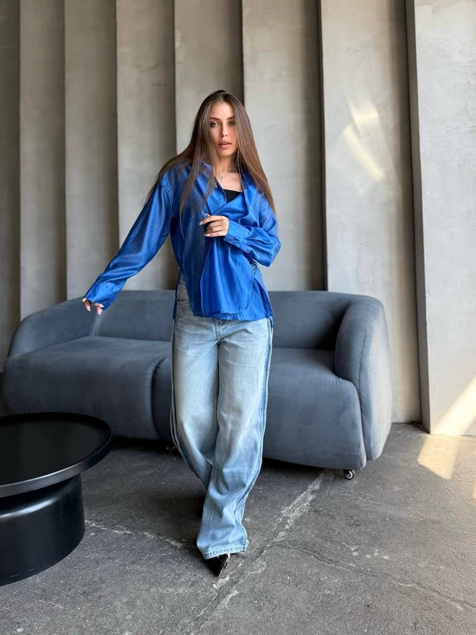 рубашка женская оверсайз голубая,рубашка оверсайз голубая,женские блузки и рубашки,блузка женская,рубашка блузка