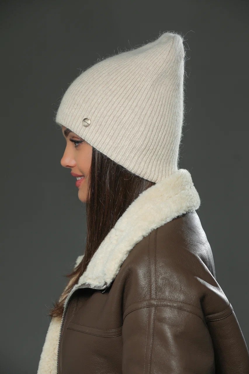 шапка бини,шапка женская,модная шапка,шапка ангора,женская вязаная шапка