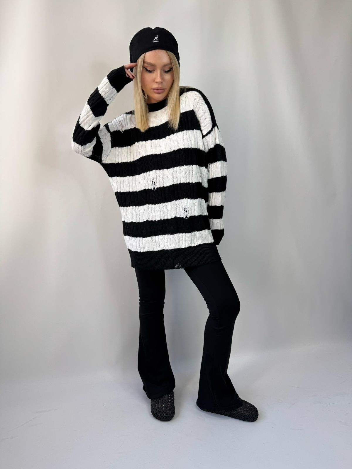 джемпер вязаный оверсайз в полоску,женский свитер,кофта женский,вязаный свитер оверсайз в полоску,свитер кофта