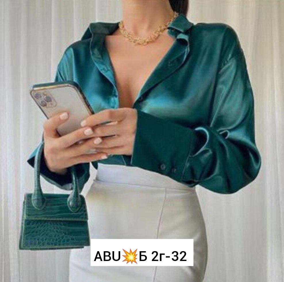 зеленая рубашка женская,блузка женская атласная,модная женская рубашка,атласные женские рубашки,шелковая рубашка женская