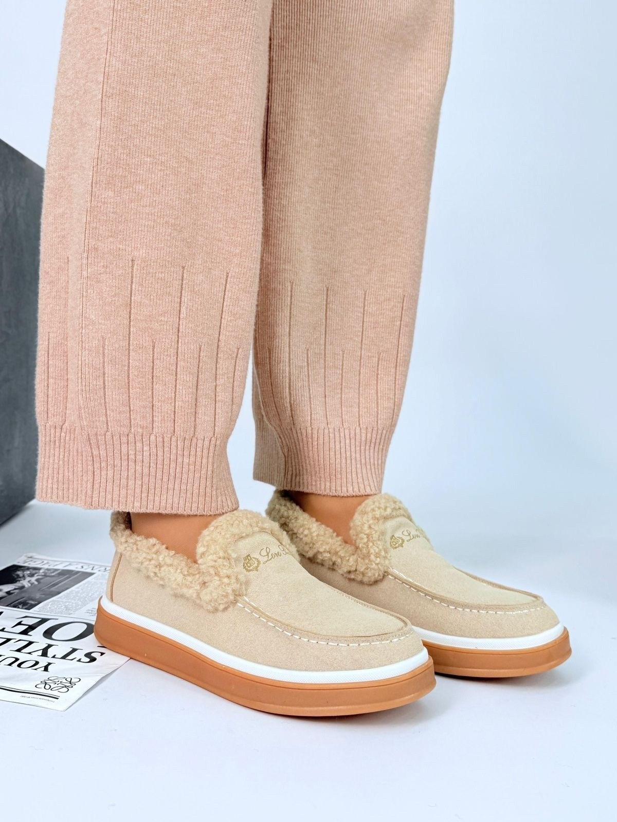 ,лоферы зимние,женская зимняя ,лоферы стильные, теплая