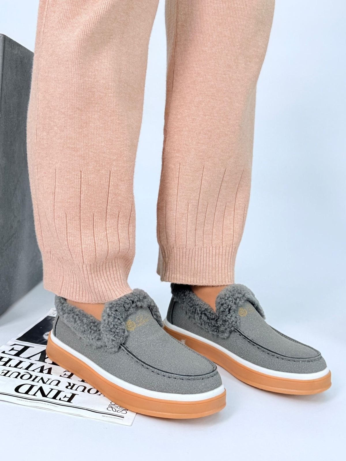 ,лоферы зимние,женская зимняя ,лоферы стильные, теплая