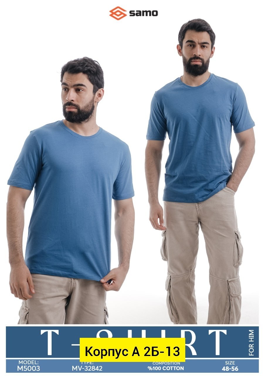 футболка мужская однотонная,футболка мужская,футболка мужская samo,футболка однотонная синий,футболка мужская uzcotton однотонная базовая