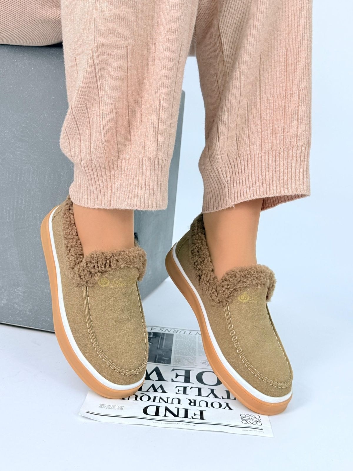 ,лоферы зимние,женская зимняя ,лоферы стильные, теплая