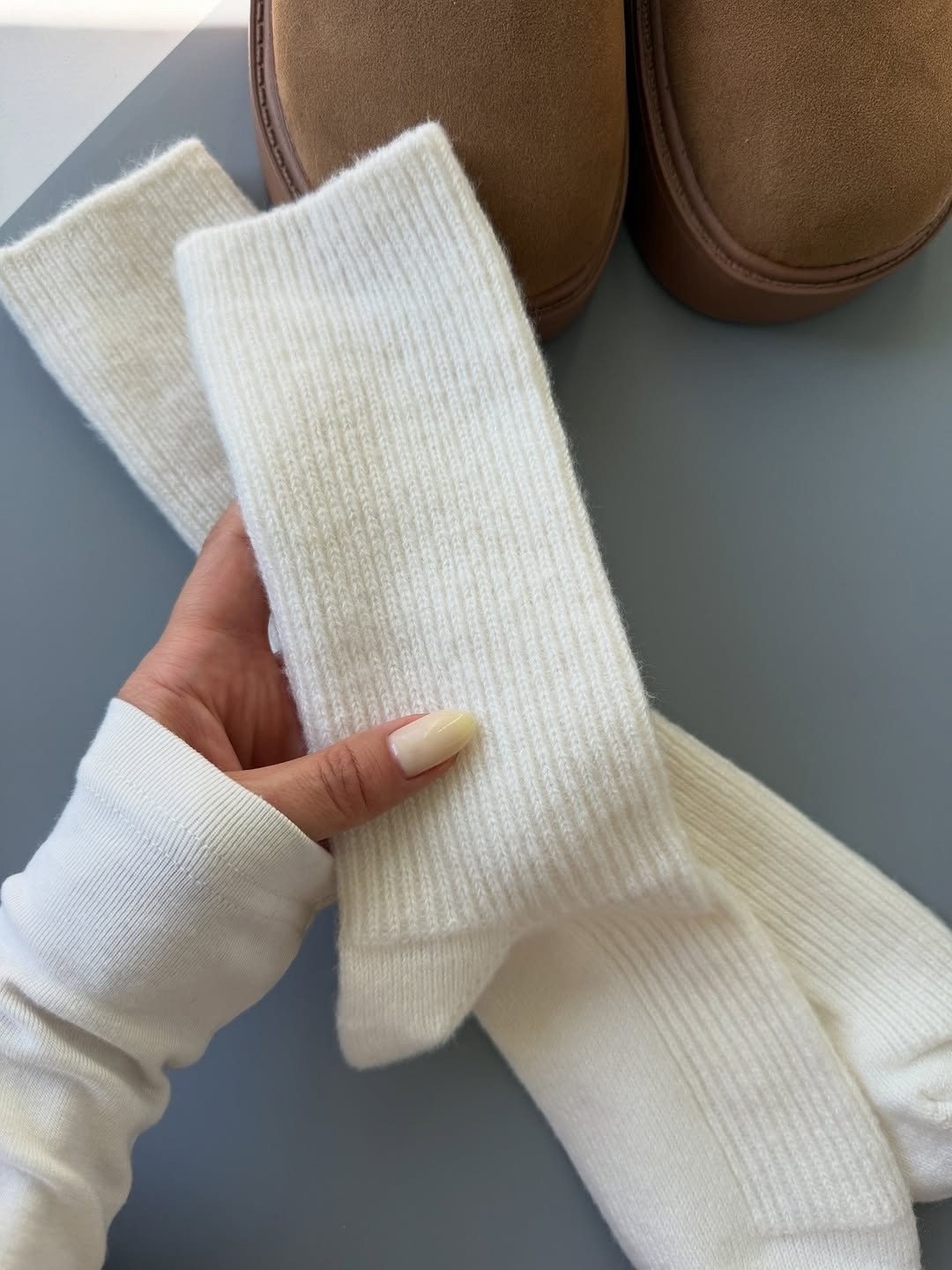 носки женские высокие теплые белые в рубчик,носки высокие женские,женские белые носки,носочки теплые,теплые вязаные носки