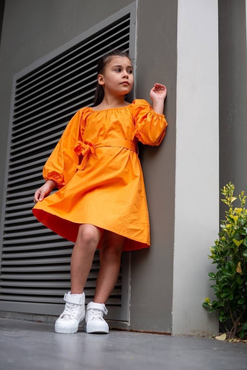 детские платья,платье детская,платье для девочек,платье для девочки оранжевое,платье нарядное