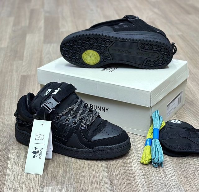 кроссовки adidas,мужские кроссовки adidas,черные кроссовки adidas,adidas forum low black,adidas forum bad bunny