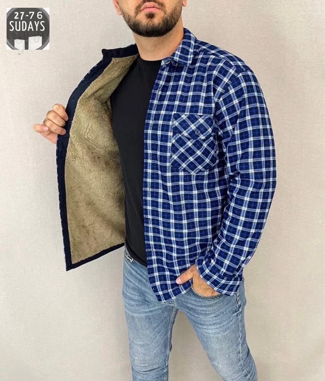 рубашка мужская утепленная,рубашка теплая на флисе,мужская одежда ,рубашка с мехом,теплая рубашка