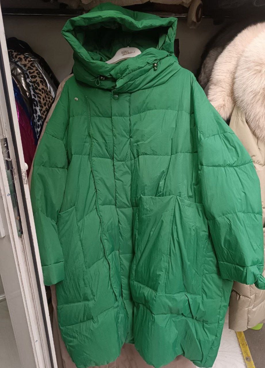 зимняя женская куртка lagabogy в стиле оверсайз,стильные пуховики,пуховик средней длины с капюшоном,женский пуховик janveny с капюшоном,теплый женский пуховик