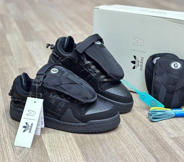 кроссовки adidas,мужские кроссовки adidas,черные кроссовки adidas,adidas forum low black,adidas forum bad bunny
