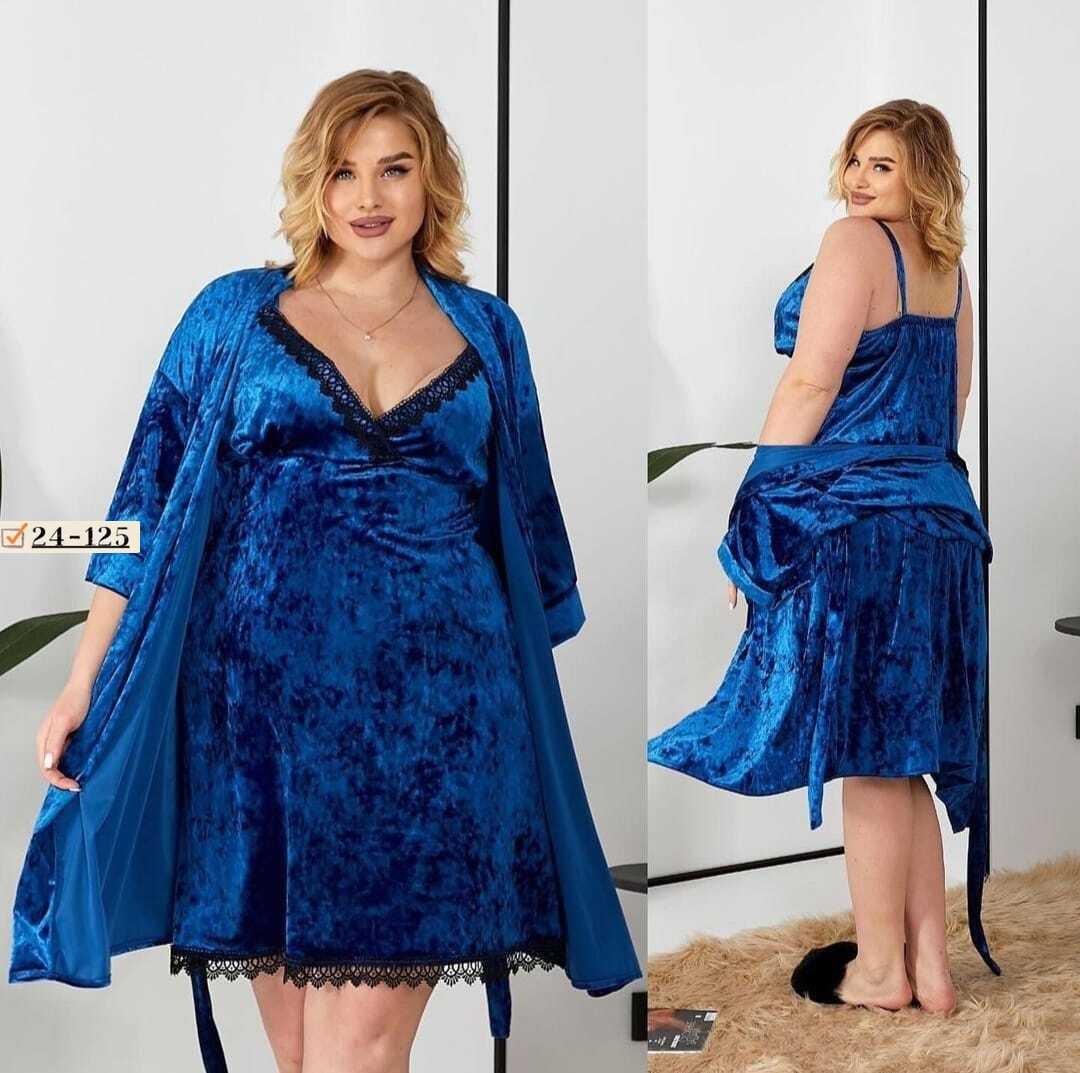 пеньюар с халатом,комплект с пеньюаром,комплект халат сорочка,комплект с халатом,халат домашний большие размеры