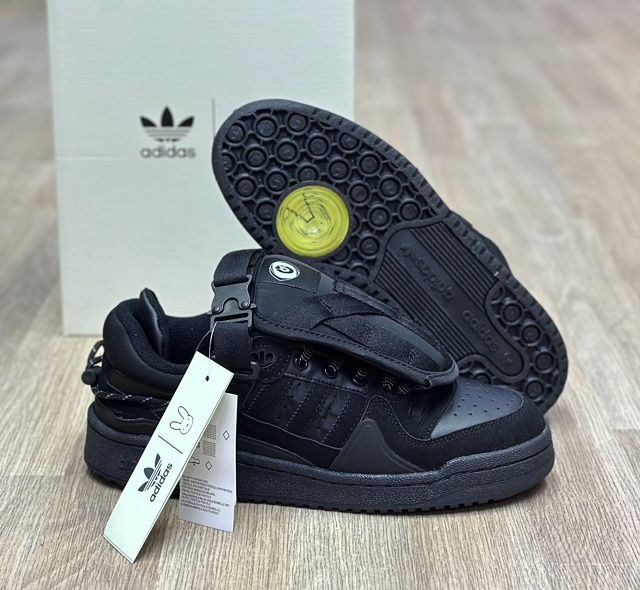 кроссовки adidas,мужские кроссовки adidas,черные кроссовки adidas,adidas forum low black,adidas forum bad bunny