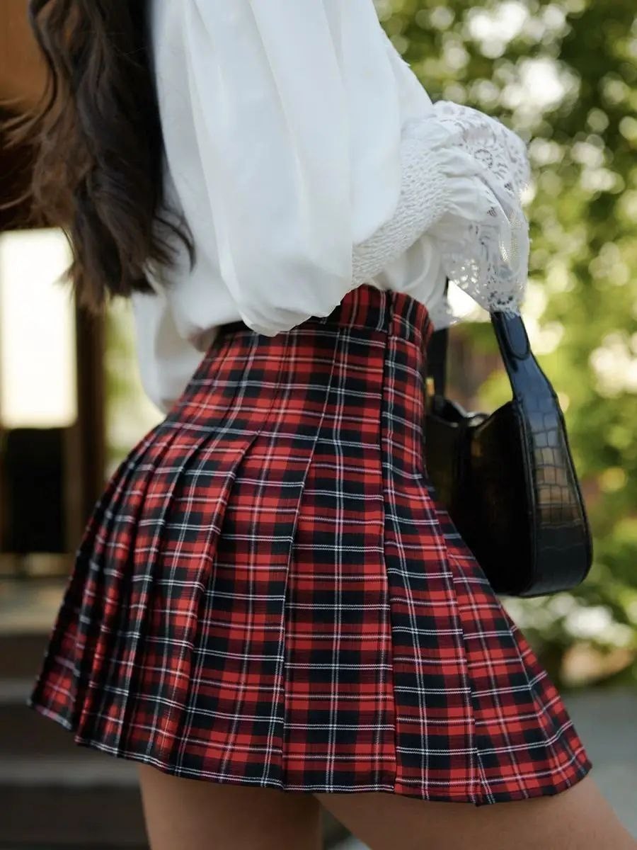 юбка клетчатая,мини юбка в клетку,юбка в клетку короткая,короткая клетчатая юбка,красная юбка в клетку