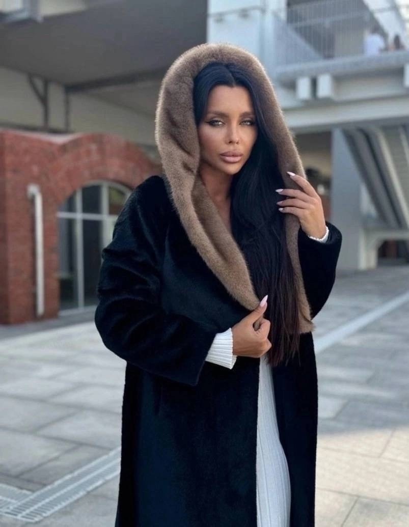 шуба искусственная,шуба с капюшоном,шуба из экомеха,шуба норковая с капюшоном,шуба искусственная под норку с капюшоном