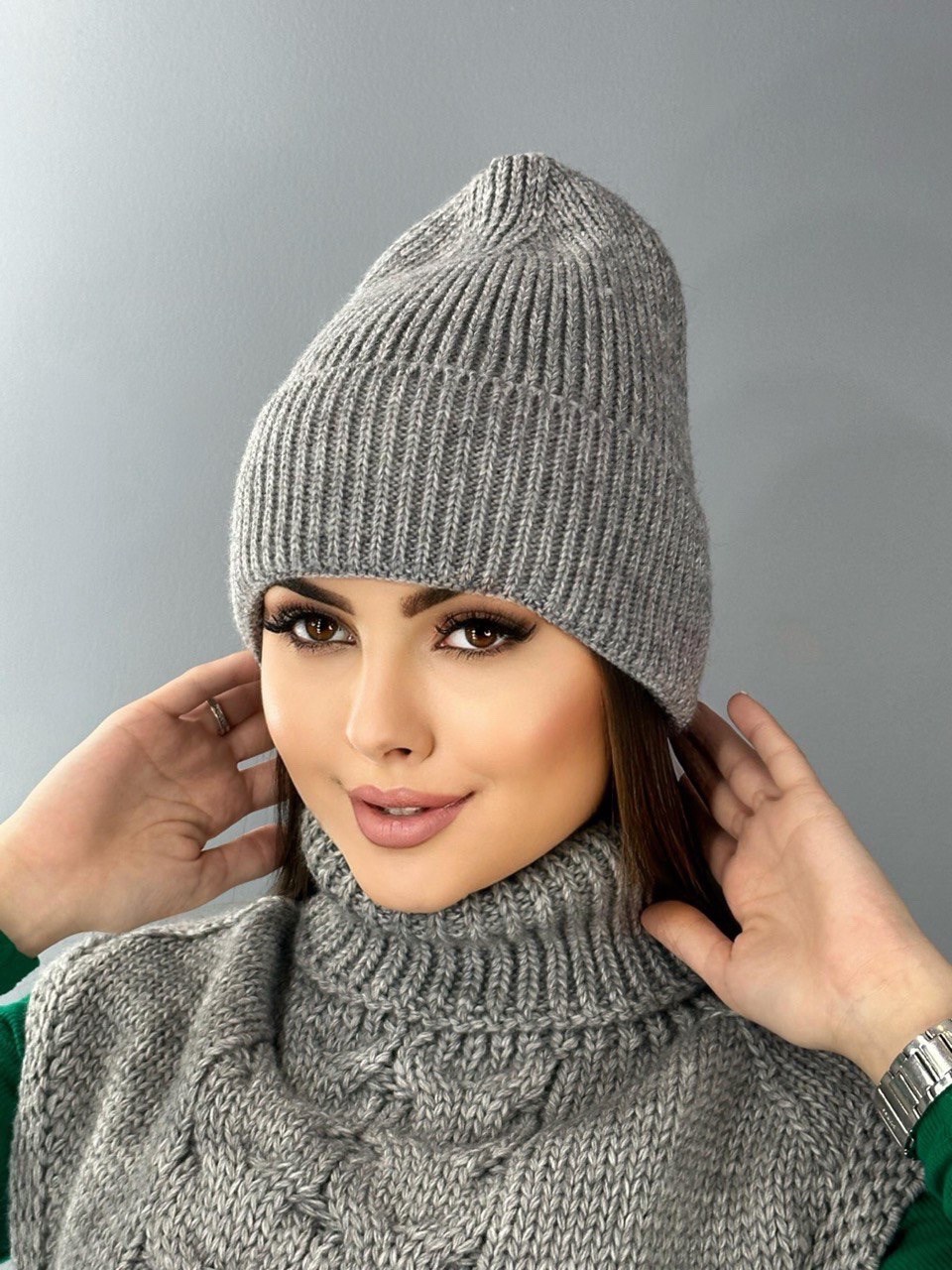 шапка женская,шапки комплект женская,женская вязаная шапка,комплект шапки,шапки для женщин