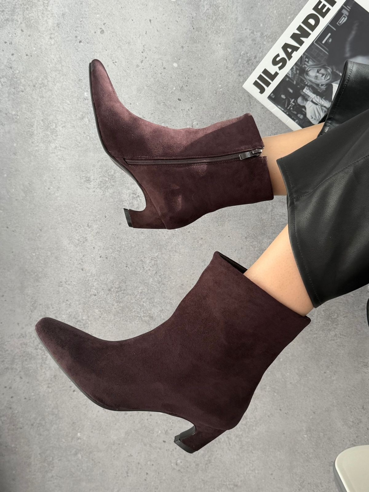 замшевые ботильоны,,ботильоны женские,бордовые ботильоны,модные ботильоны