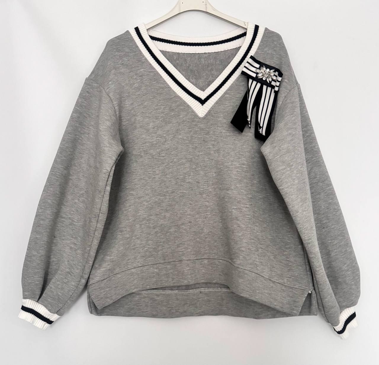 серый свитшот,женские кофты,женский джемпер,толстовка женская,трикотажная кофта