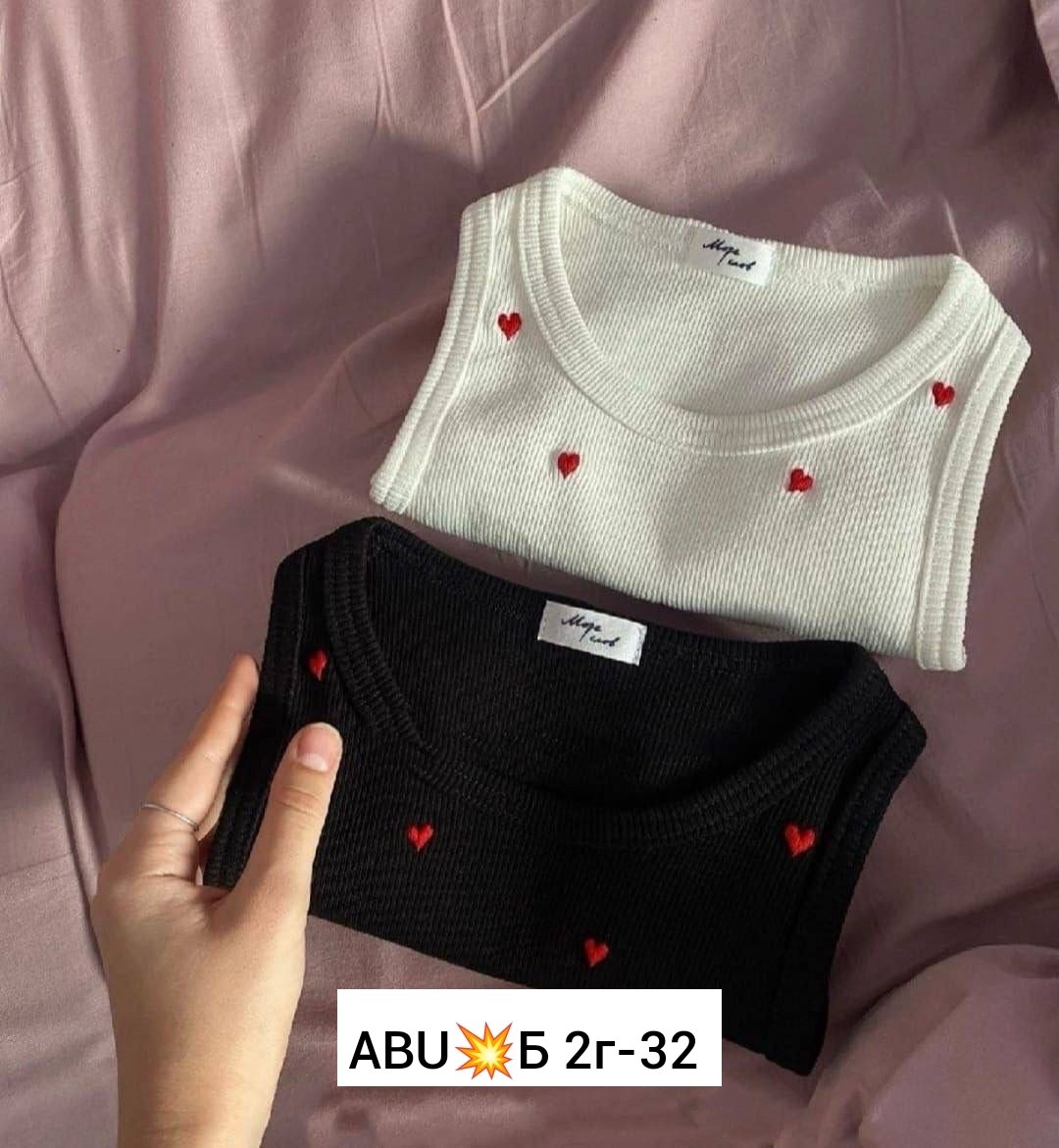 топ с сердечками, ,футболки и майки,женские футболки,майка топ