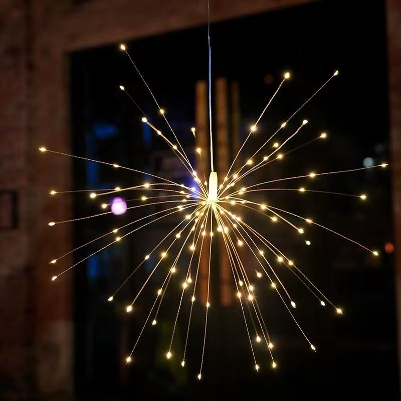 светодиодный фейерверк,гирлянда фейерверк,пример салюта из светодиодов,китайский фейерверк гирлянда,уличный фейерверк светодиодный