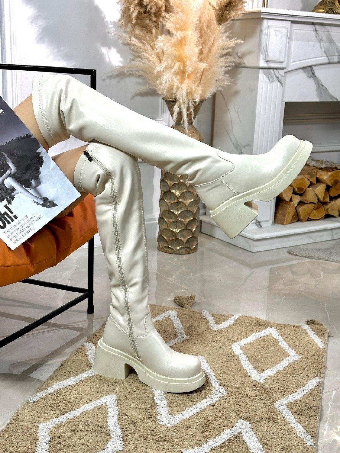 ботфорты бежевые,ботфорты женские,женские сапоги,сапоги ботфорты,демисезонные ботфорты