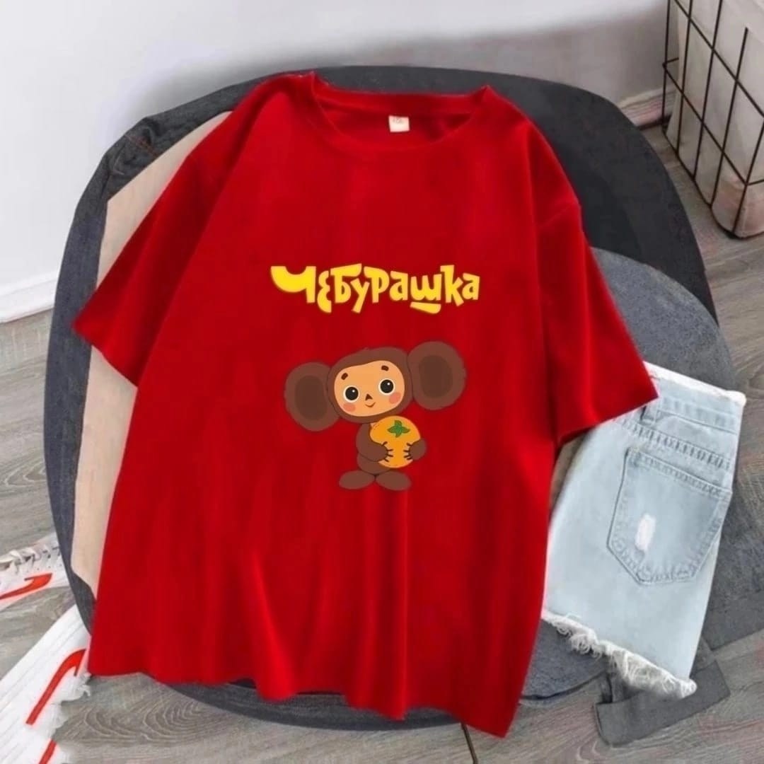 футболка чебурашка,футболка с чебурашкой женская,футболка женская,футболка с принтом чебурашка,чебурашка одежда