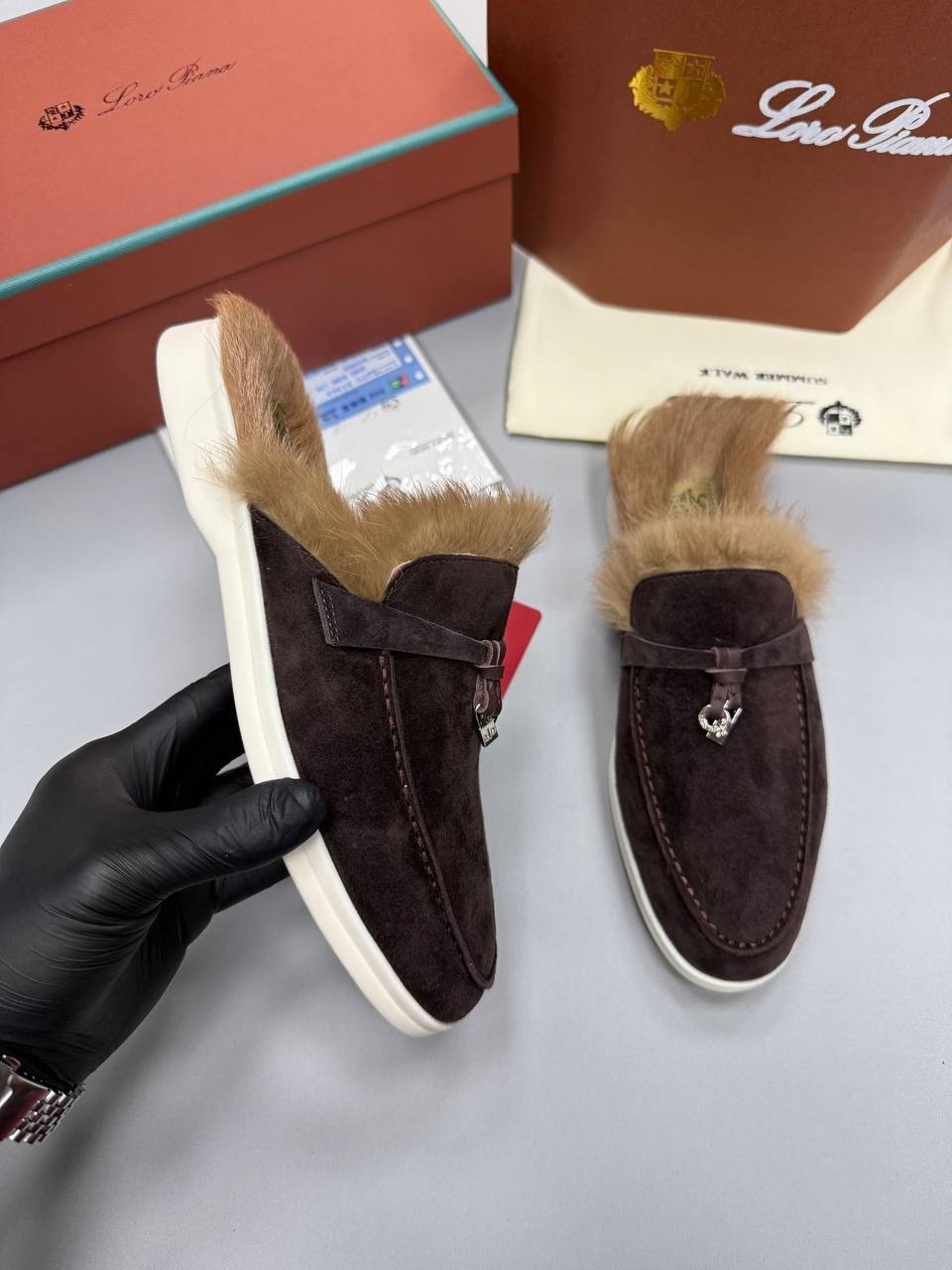 женские лоферы loro piana,лоферы loro piana,,замшевые лоферы loro piana,лоферы на меху