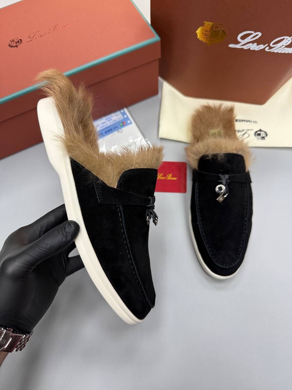 женские лоферы loro piana,лоферы loro piana,,замшевые лоферы loro piana,лоферы на меху