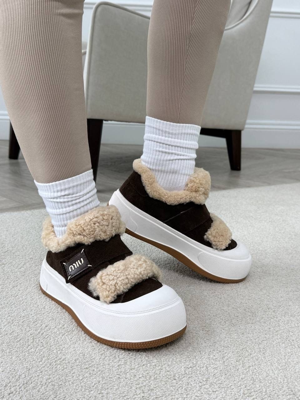 , женская,кеды miu miu,повседневная ,зимняя