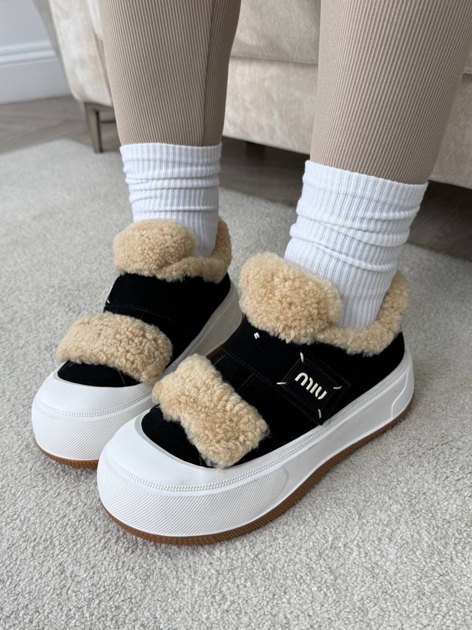 , женская,кеды miu miu,повседневная ,зимняя