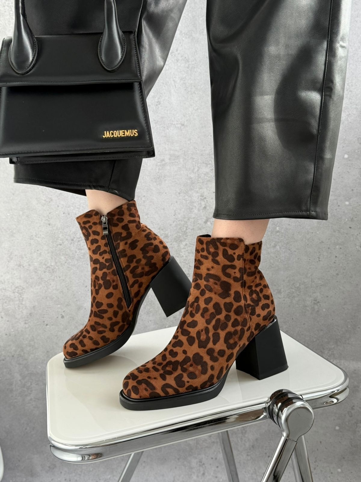 ботильоны женские,леопардовые ботинки,ботильоны модные,сапоги модные, женская