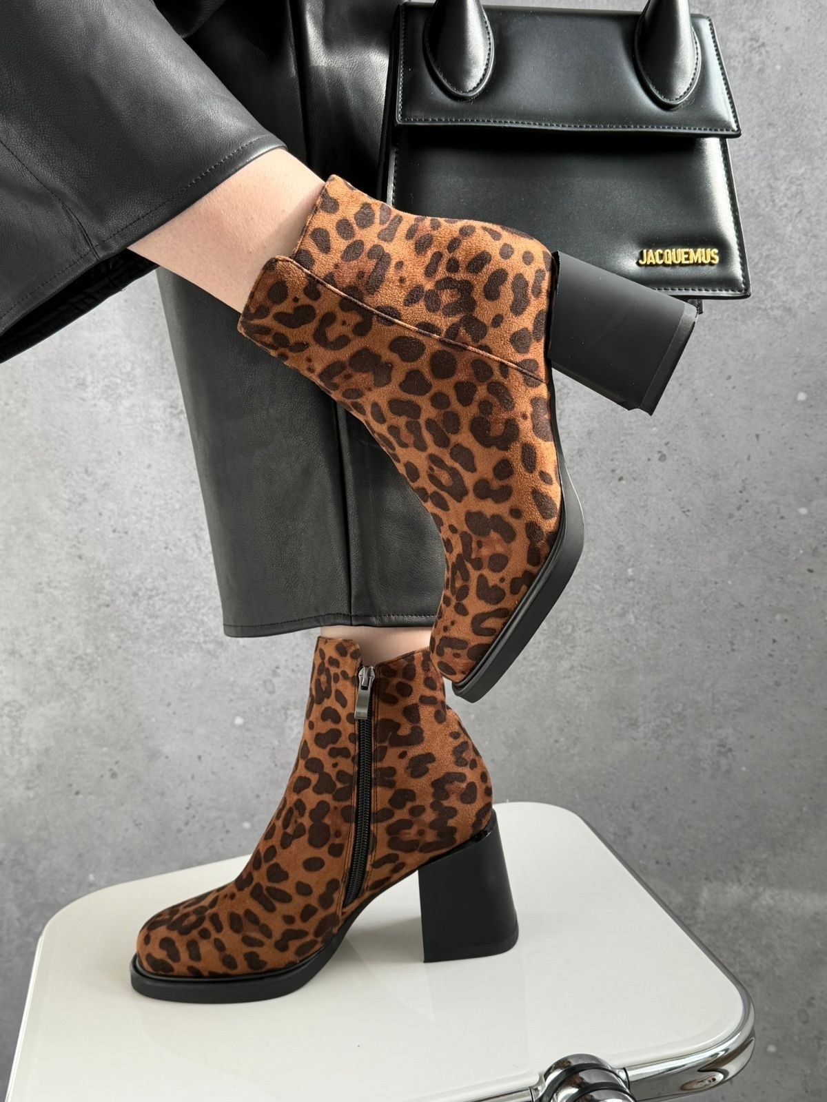 ботильоны женские,леопардовые ботинки,ботильоны модные,сапоги модные, женская
