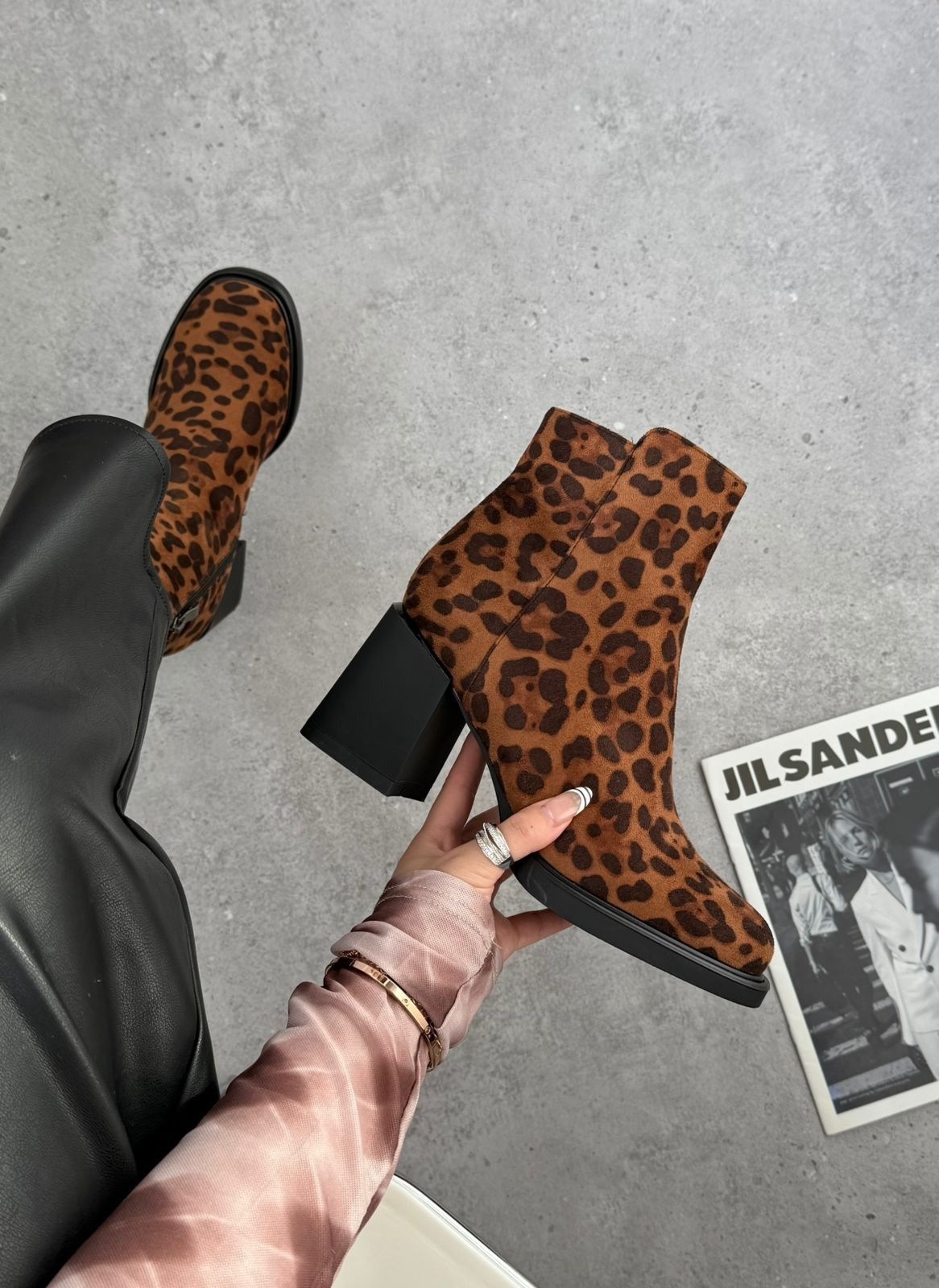 ботильоны женские,леопардовые ботинки,ботильоны модные,сапоги модные, женская